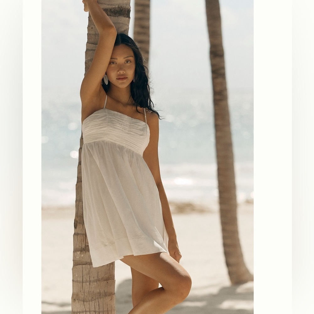 Anthropologie FOREVER THAT GIRL AIRY BABYDOLL MINI DRESS NWT